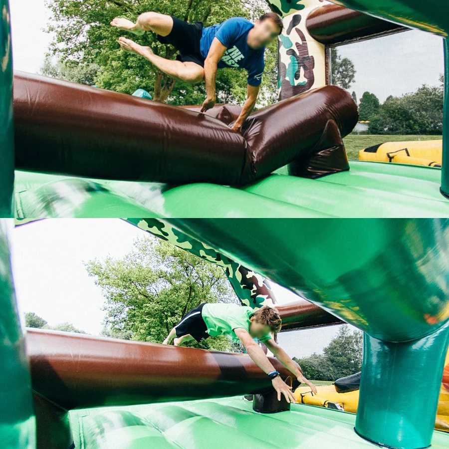 185 meters long adults giant inflatable obstacle course made of heavy duty material from Guangzhou Inflatables factory