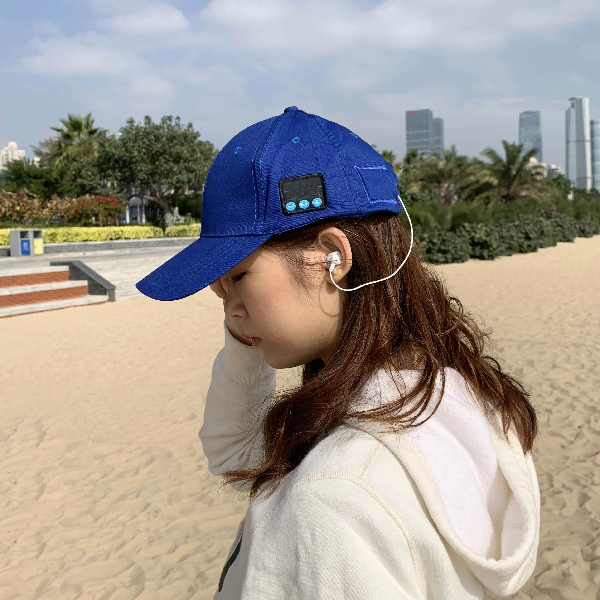 Cap with wireless music hat headphones baseball cap and hat