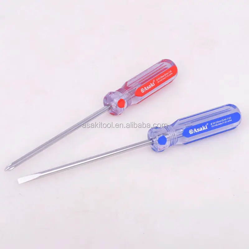Magnetic tool Screwdrivers flat and star screwdriver with plastic color handle