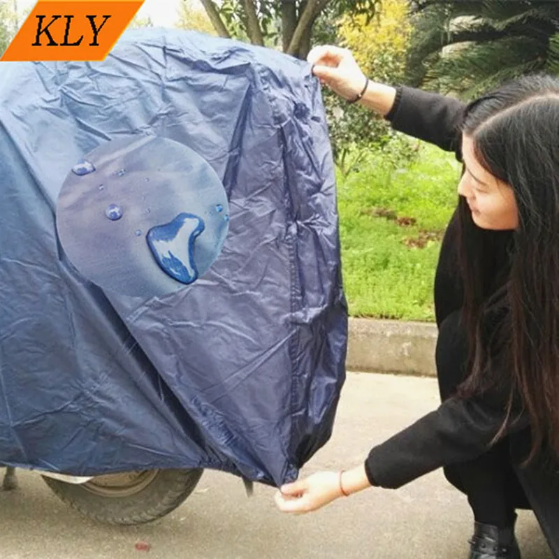 Водонепроницаемый темно-синий чехол 170T из полиэстера с полиуретановым покрытием и УФ-защитой для мотоцикла