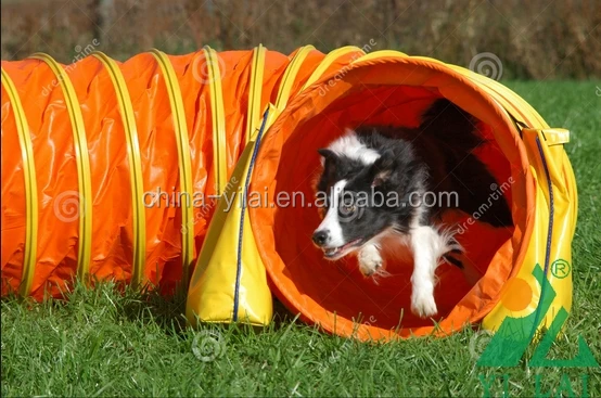 heavy duty vinyl pet dog agility tunnel, UV proof flexible or straight dog tunnel