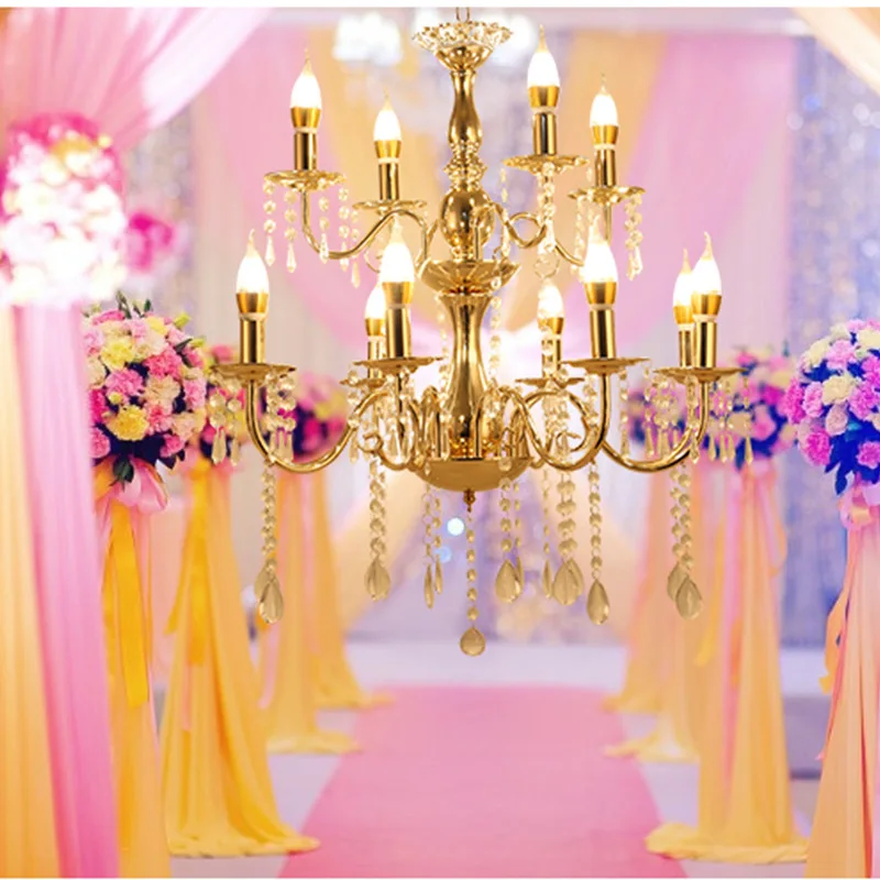 10 arm Ceiling chandeliers luxury crystal chandelier wedding centerpieces