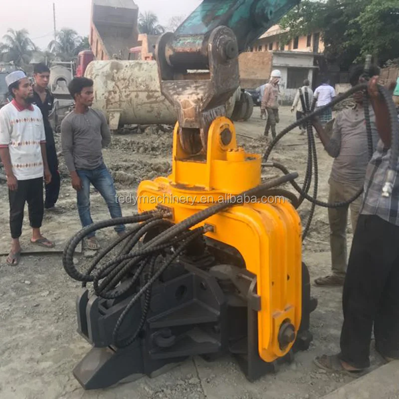 Doosan Volvo Sany excavator mounted hydraulic vibratory hammer pile drivers