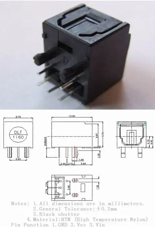 AIXIN factory same as TX147PL optical fiber socket jack toslink 25M TX Series DLT2160