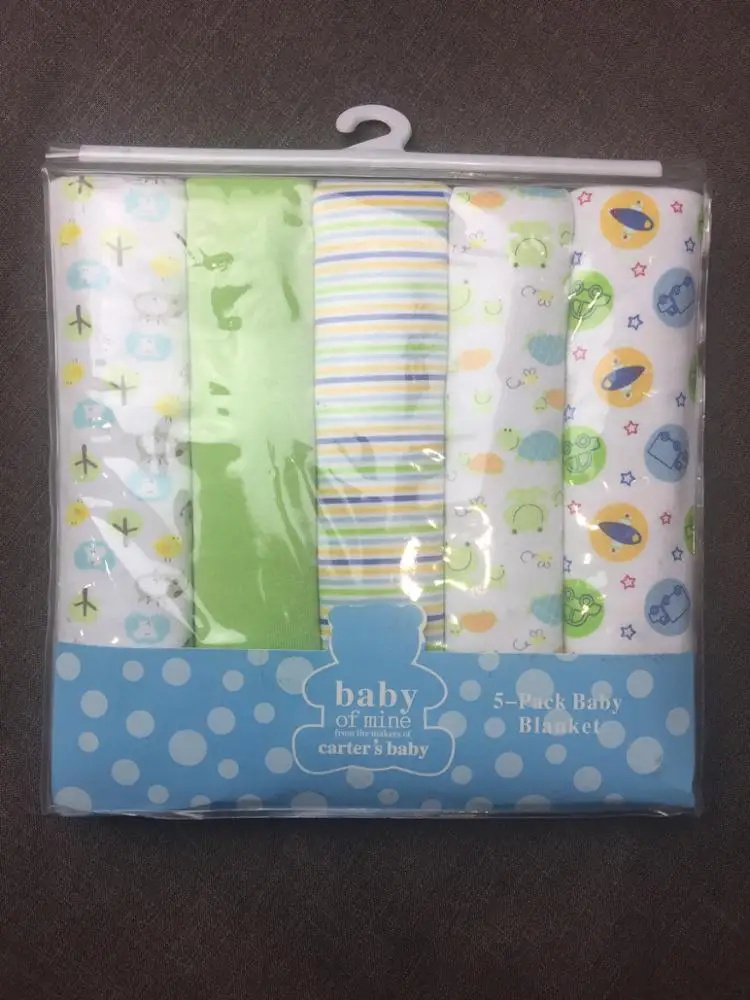 Briantex factory manufacture 100%soft cotton Baby Blanket Comfortable  Flannel Baby Receiving Blankets