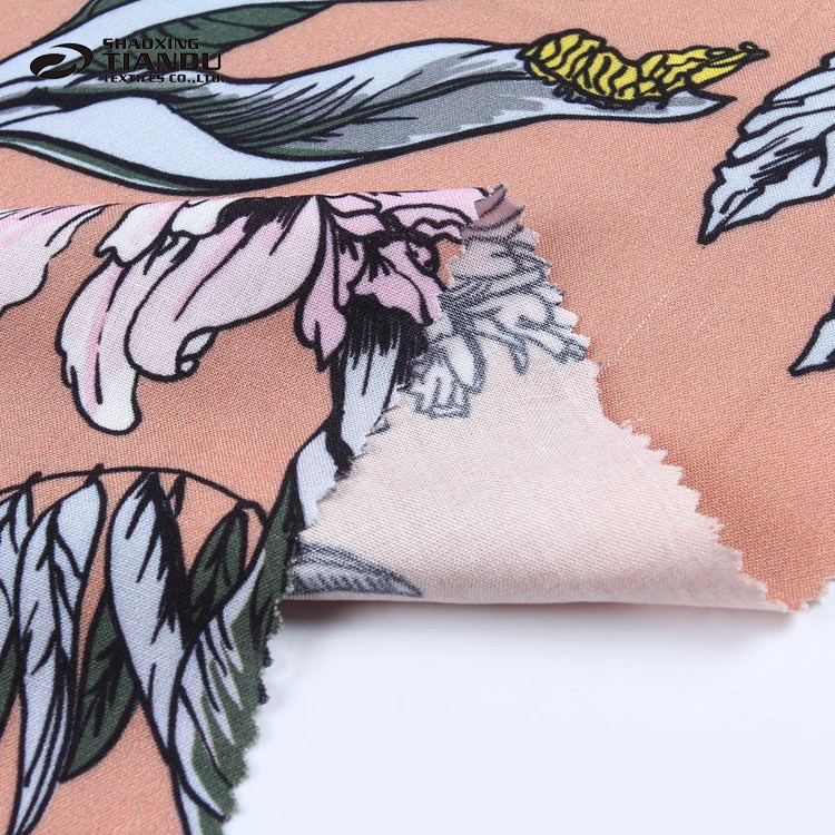 Good quality floral fancy digital printing textile fabric for dress fabric