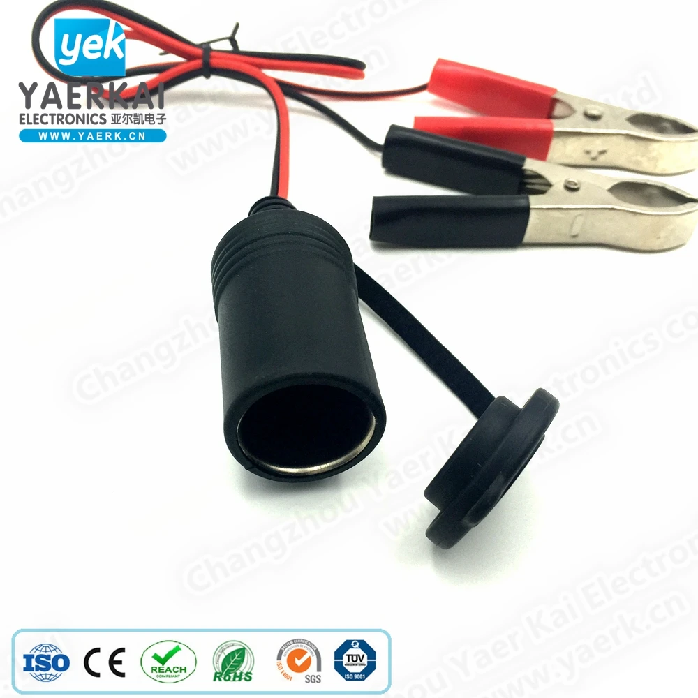 Customized manufacturer car copper battery clip test lead with pvc insulating sleeve