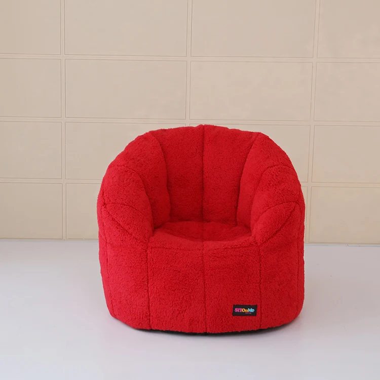 
Rosy Red Cashmere Pumpkin Lazy Beanbag cover Bean Bag With Filling 