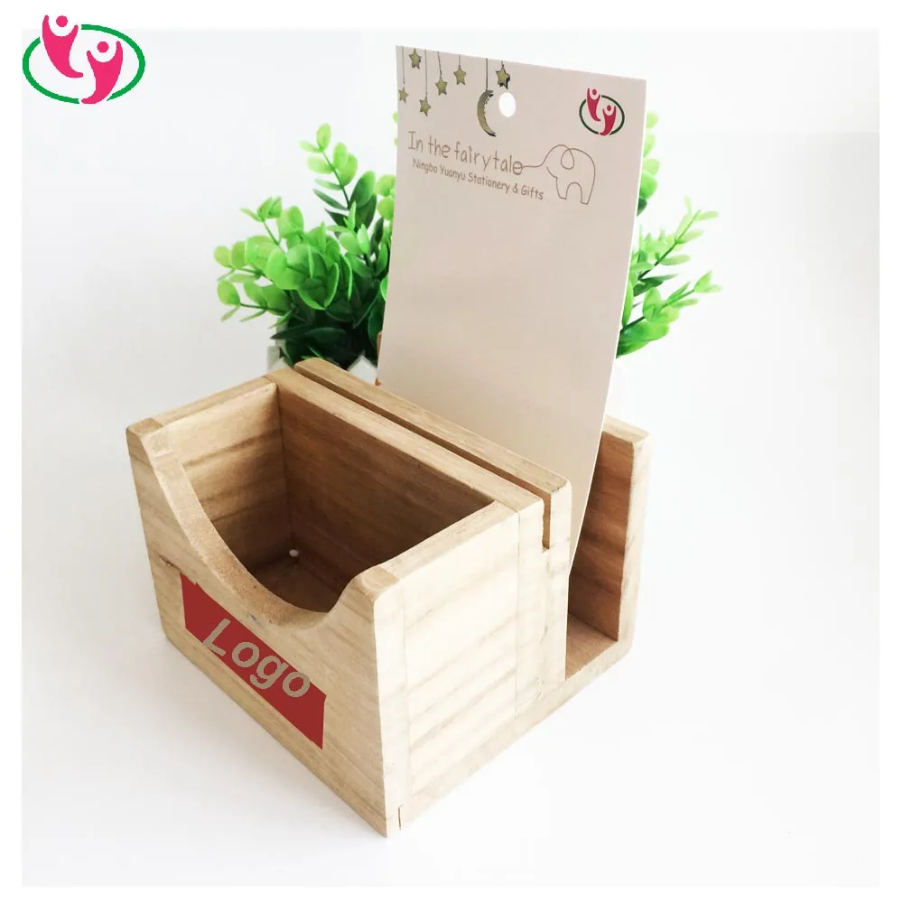 Quality Customer designed Logo Printed Solid Wooden Menu Holder