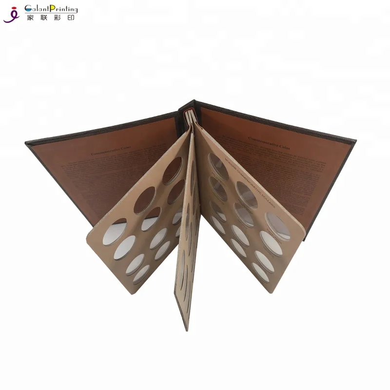 Commemorative Coin Collection Customized Empty Die Cut Coin Folder Holder World Coins File Folder