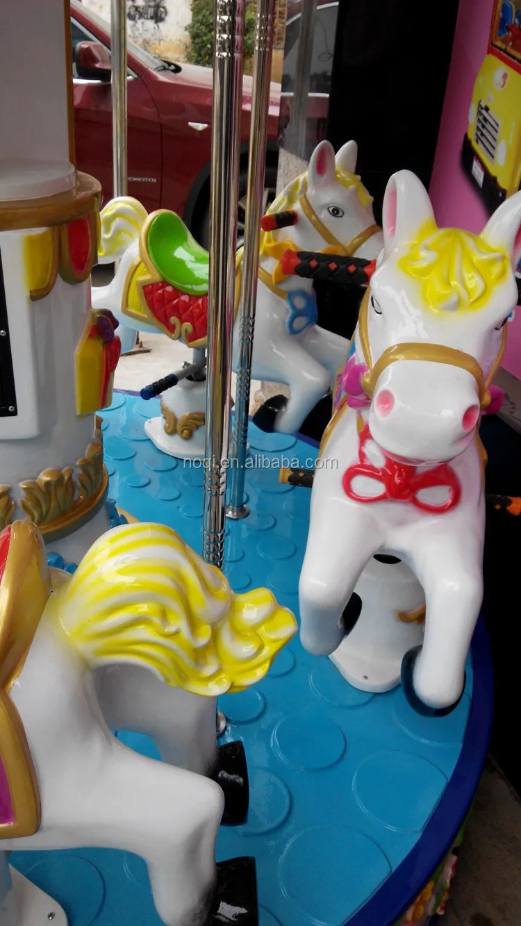 NQK-D10 2016 new design carousel kiddie ride carousel horses amusement ride kids coin operated game machine for amusement park