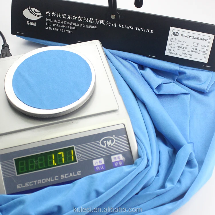 
Cheap 75D DTY 170GSM knitted polyester spandex single jersey fabric for garment material and lining 