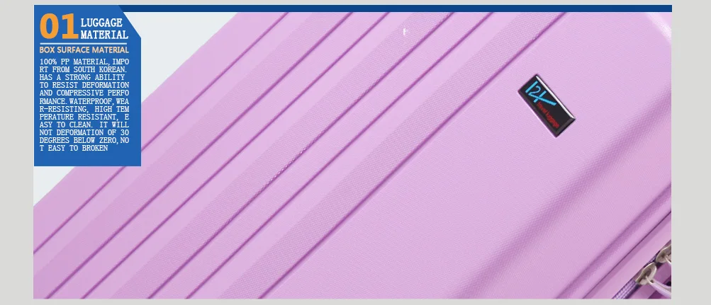 ABS/PC/PP Luggage Hard Suitcase Colourful Travel Trolley Luggage Bags woman rolling travel luggae set