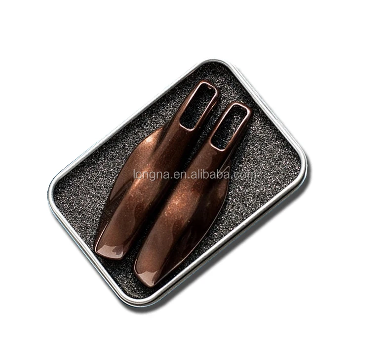 Gloss Reddish Brown Hard Plastic Keyless Remote Key Fob Flip Key Protection Case Cover Side Blades For Porsche Cayenne Panamera
