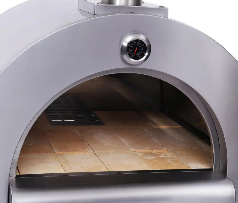 Автономная деревянная печь для пиццы с каменным полом