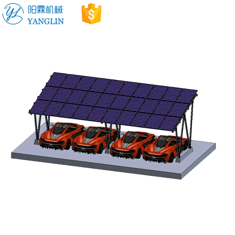 Good quality waterproof Aluminum PV carport system single double car solar carport