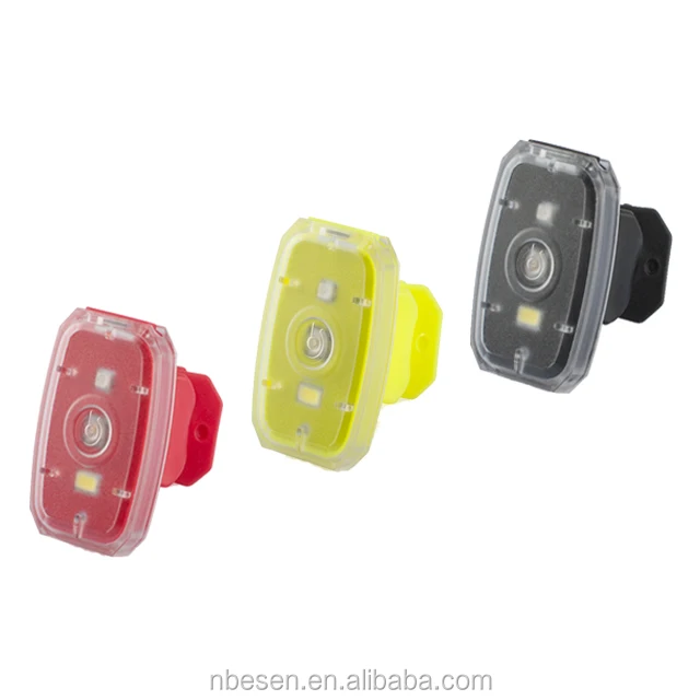 Led bike light for mountain bike with clip and silicone strap