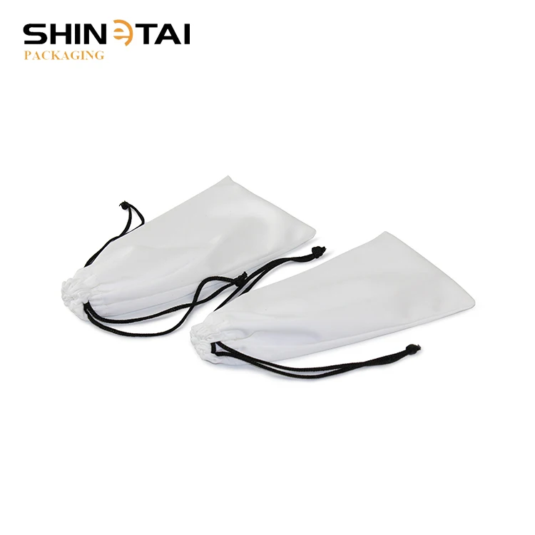 Shinetai 100% Polyester Microfiber Sunglasses Soft Pouch Glasses Drawstring Bag