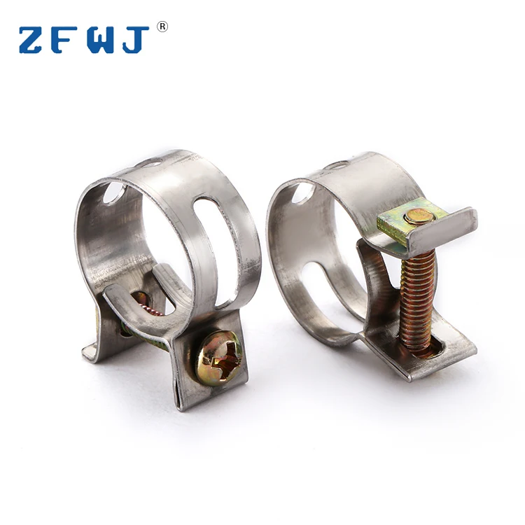 hose clamp , High quality 18mm size adjustable stainless steel gas hose clamp