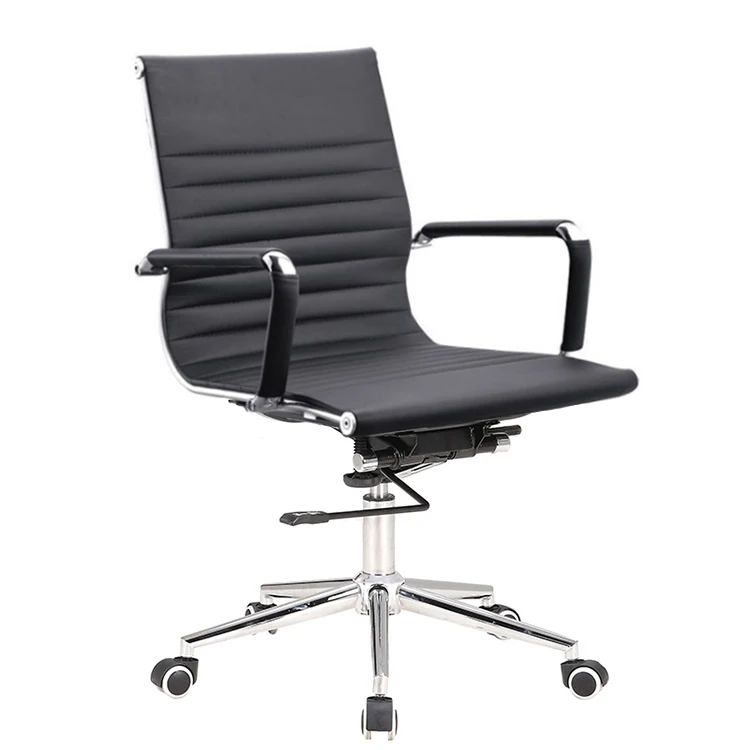 Factory manufacturer modern low back pu leather swivel ergonomic office computer chair