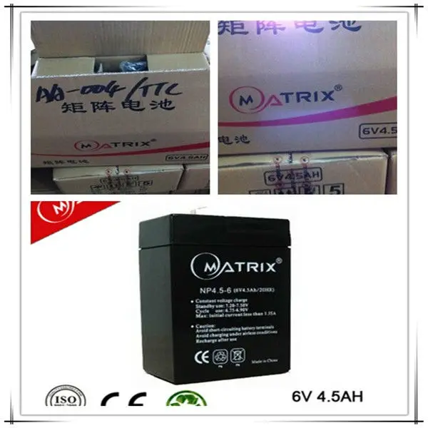 
factory direct selling Ocean MSDS 6v4.5ah battery for solar system 