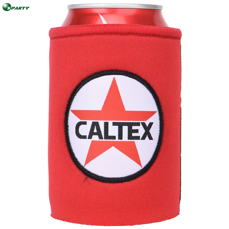 Custom embroidery logo thermal insulated magnetic neoprene beer can holder