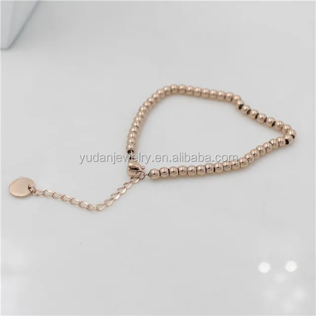 Simple design High polishing Stainless Steel Jewelry Heart Bracelet Women