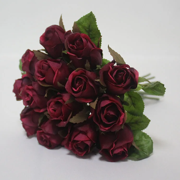 Wedding decorative flowers bouquet artificial rose bouquet silk rose bunch artificial flowers bunch preserved flower