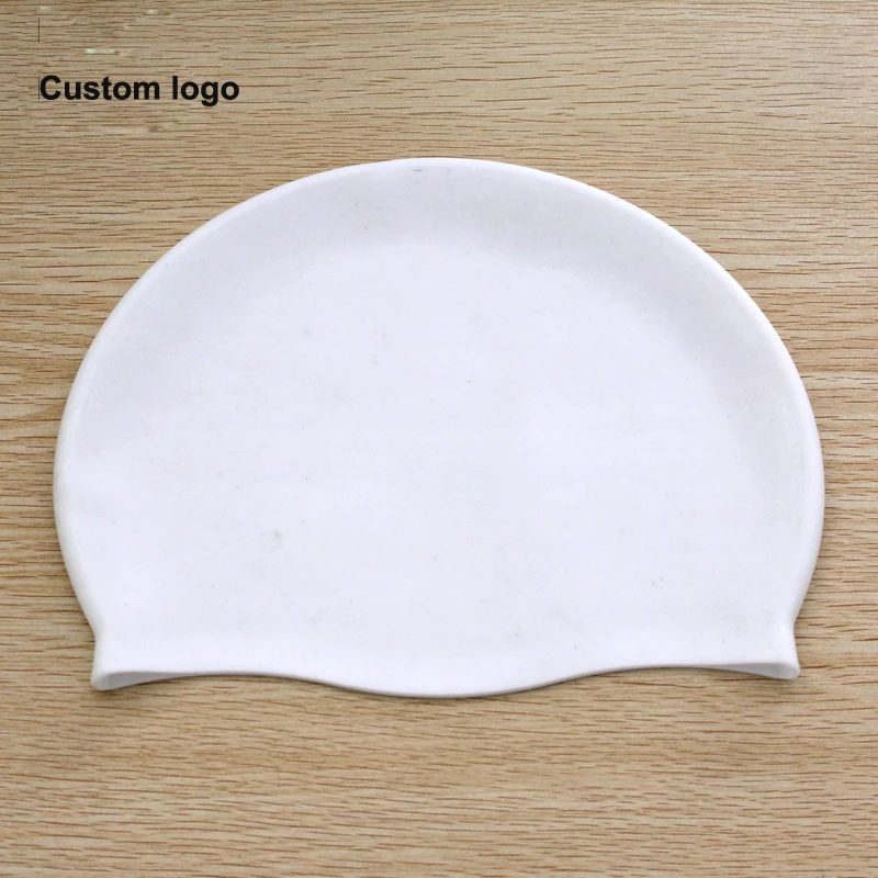 Promotional waterproof 100% Silicone Custom Swim Cap For Swimming Race