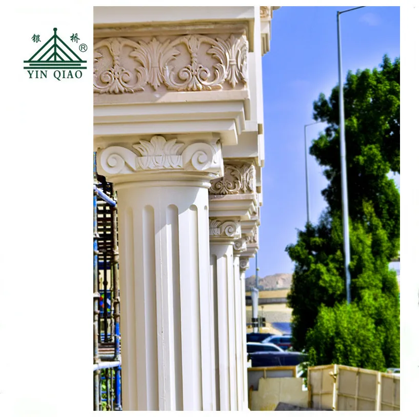 House Outside Inside Decoration GRG GRC Gypsum Roman Post Pillar Column