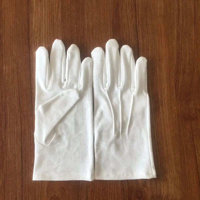Factory price white cotton knit labor protection work gloves