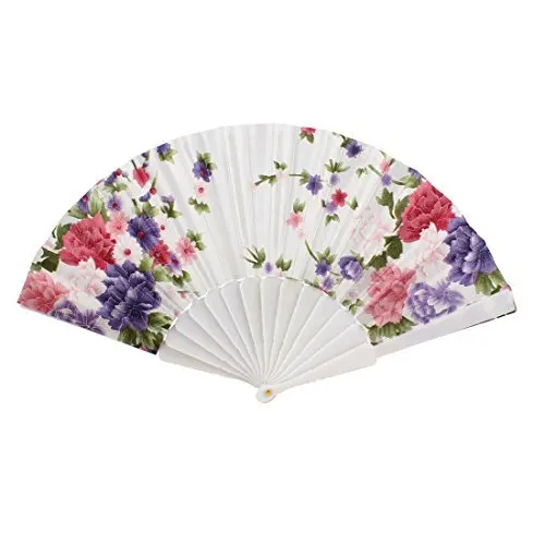
Hot Sales Spanish Fabric Folding Hand Fan with plastic ribs hand fan 
