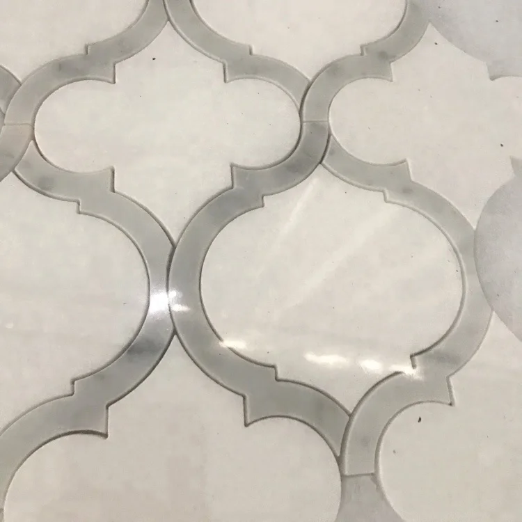 thassos white mix carrrara white lantern marble mosaic tile