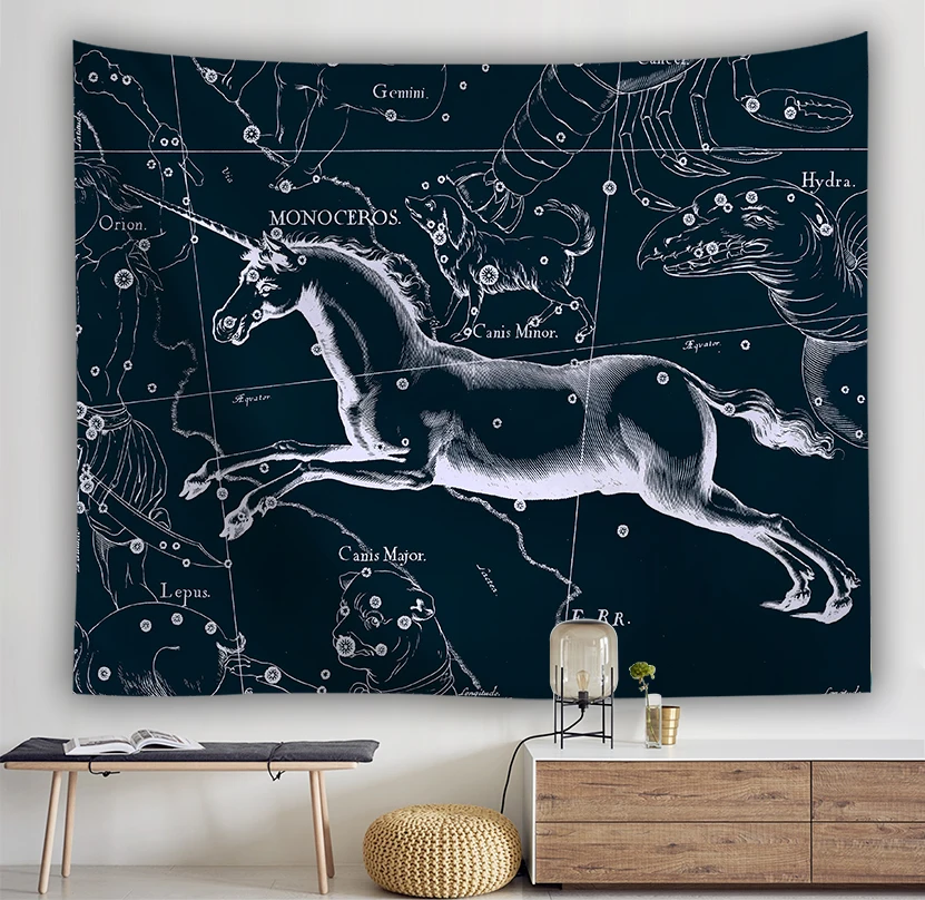 Beach Towel poster the star signs of the zodiac vintage  tapestry hanging curtain spread covers cloth blanket tapestry