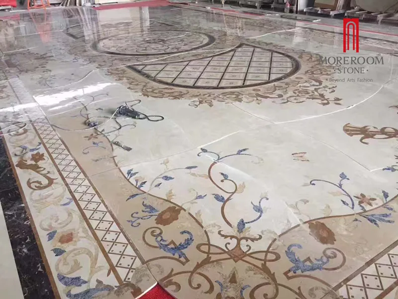 
Foshan Moreroom stone composite marble floor for Marble medallion & waterjet pattern dedigns 
