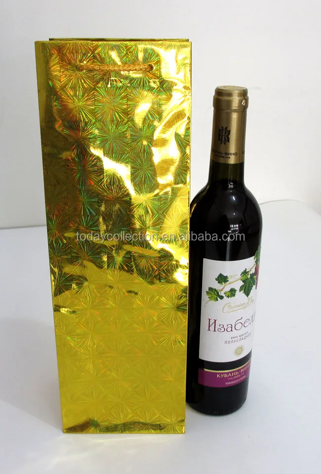 
cheap laser wine bottle gift bag 