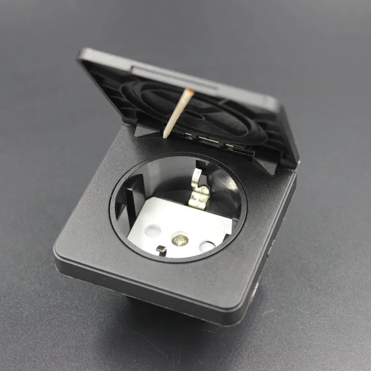 60*60mm waterproof floor socket/ waterproof plug and socket with 2 pin