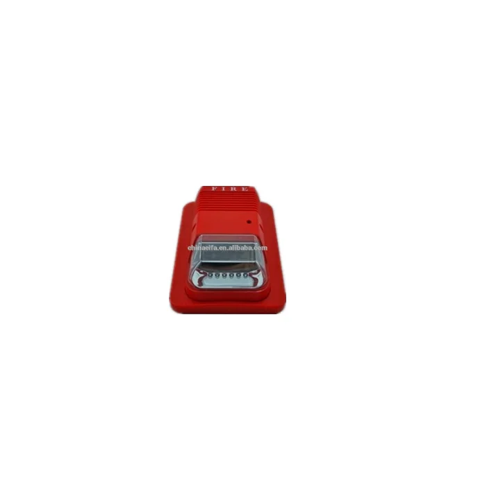 Wholesale red color ABS material 24V fire alarm siren 130db with strobe