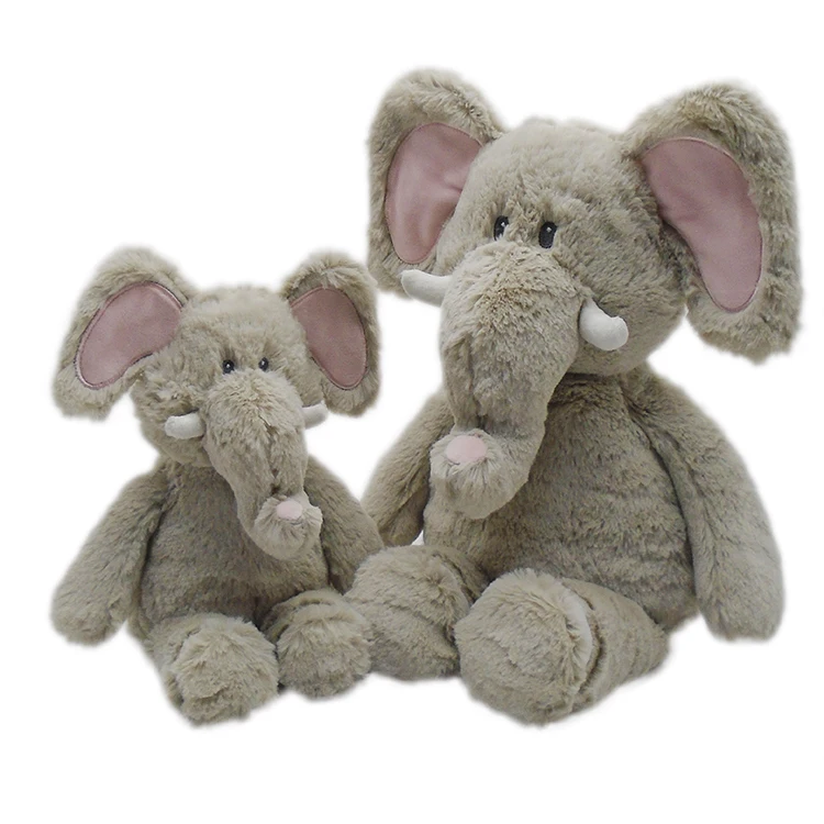 Handmade stuffed elephant plush toys with big pink ears for lovely gifts