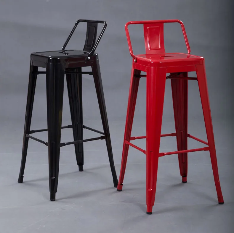Hot Sale High Quality Modern Designs Furniture Metal Bar Chair with Low back