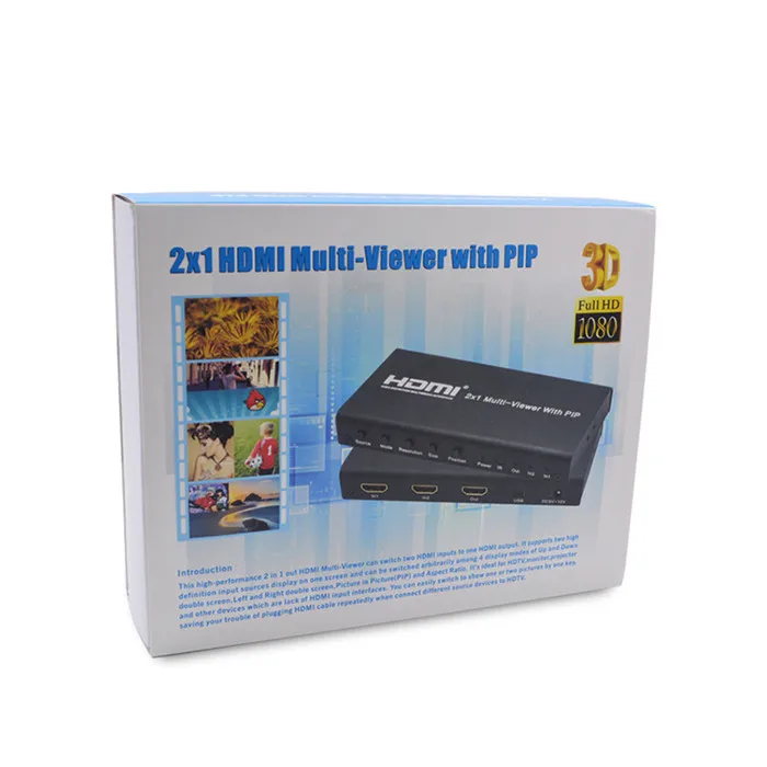 hdmi 2 port hdmi 2 x 1 multi-viewer with pip with IR picture division