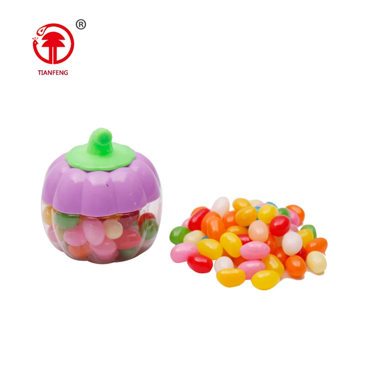 Chinese candies confectionery halal mini pumpkin fruit sweet and candy jelly bean mixed