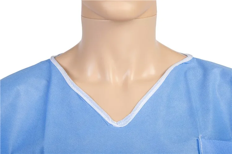 china suppliers Low Price SMS hospital disposable  patient gown clothes Hospital patient cotton gown outfit
