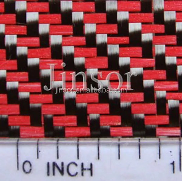 Red carbon fiber cloth