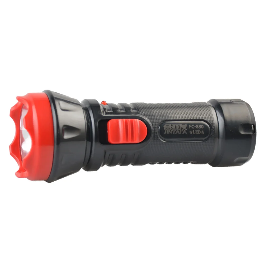 FINECOW Portable ABS led torch light built-in charging plug rechargeable 1W flashlight outdoor home emergency LED flashlight