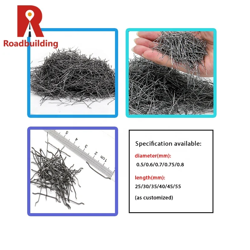 End hook type steel fiber factory price hot sale metal building materials