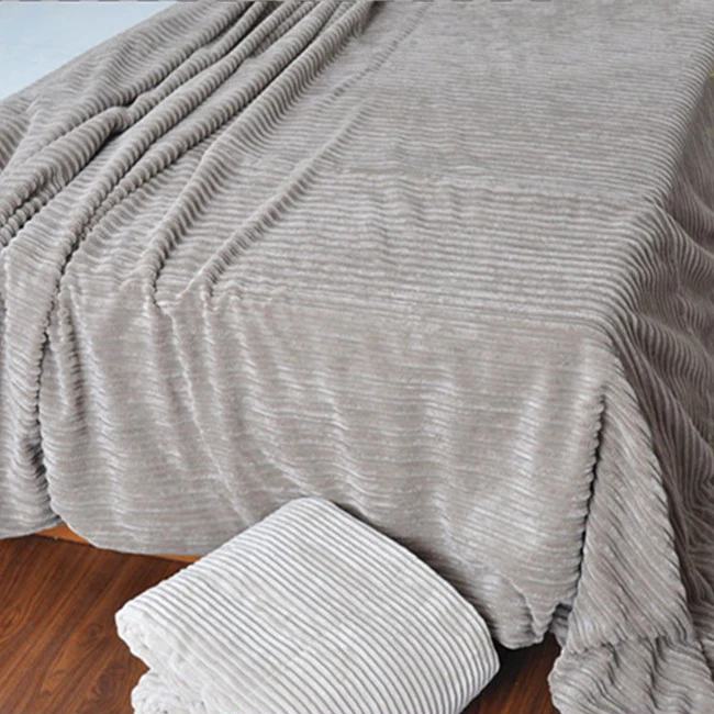 Luxury printed & plain fabric fleece bed good rest cover sheet cover set blanket