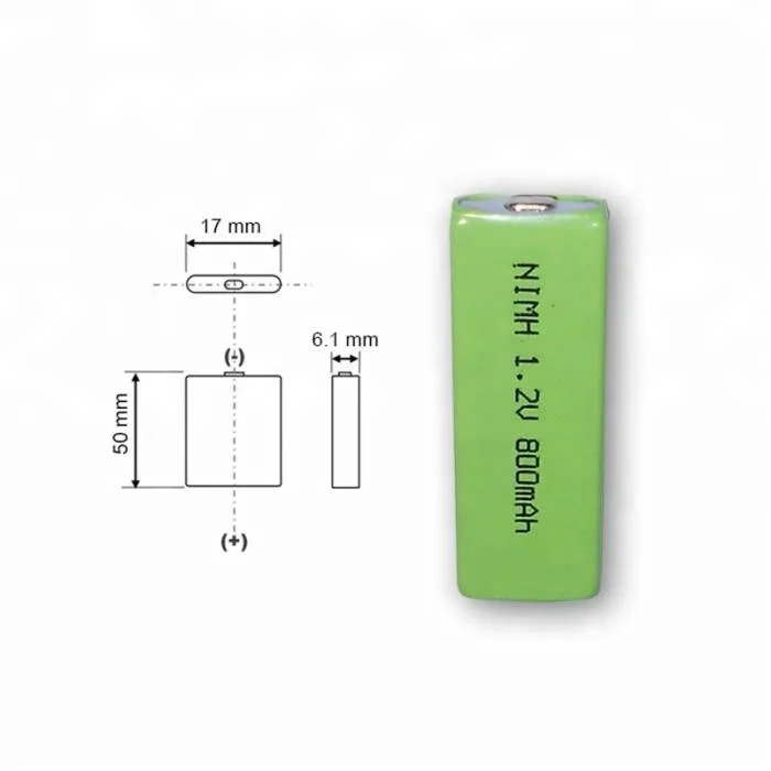 Industrial Prismatic Batteries Ni-Mh F6 800mAh 1.2V Gumstick Battery