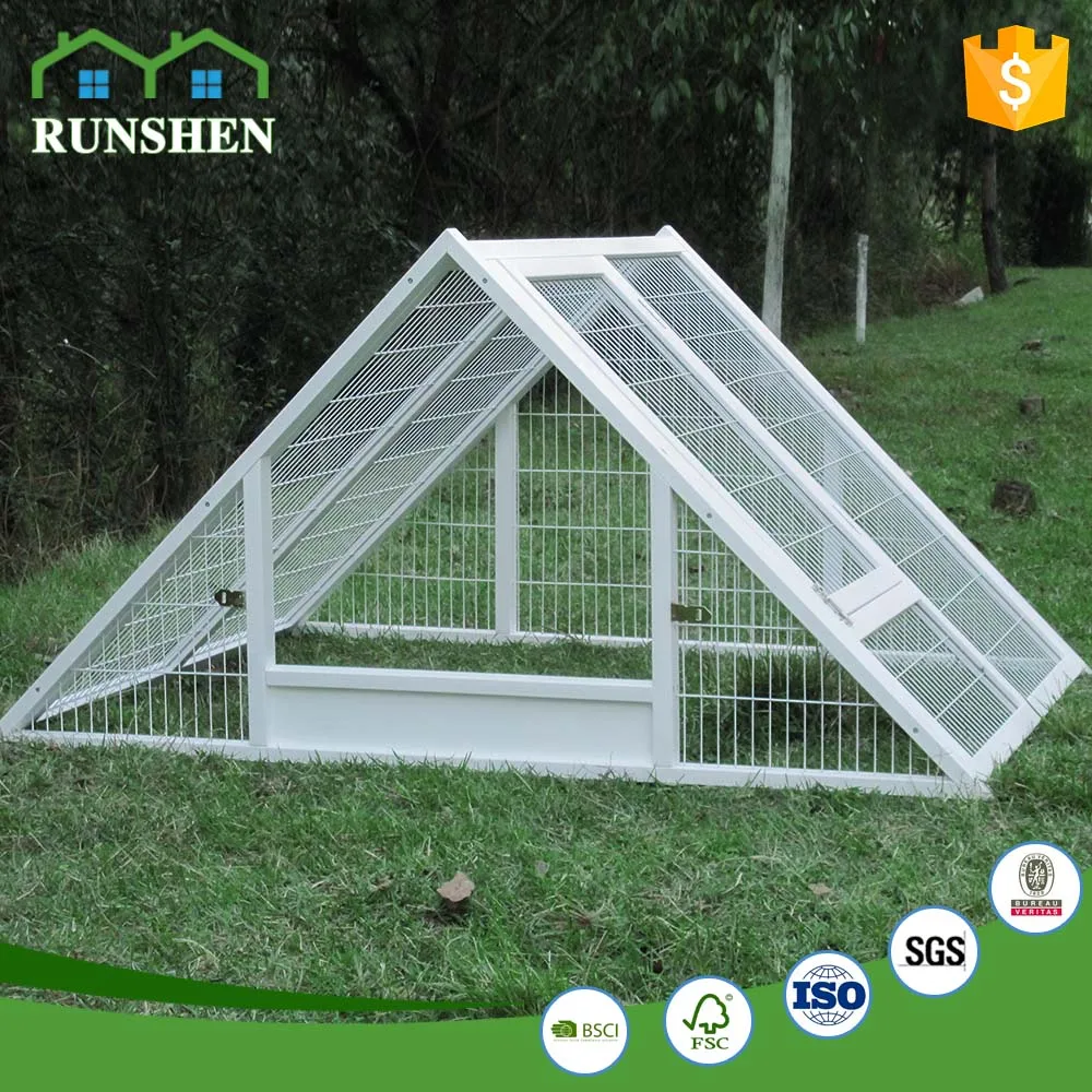 High Quality Wooden Chicken Outdoor Blue White Design Hen Pet House Cage With Run Coop Animal Cages Chicken