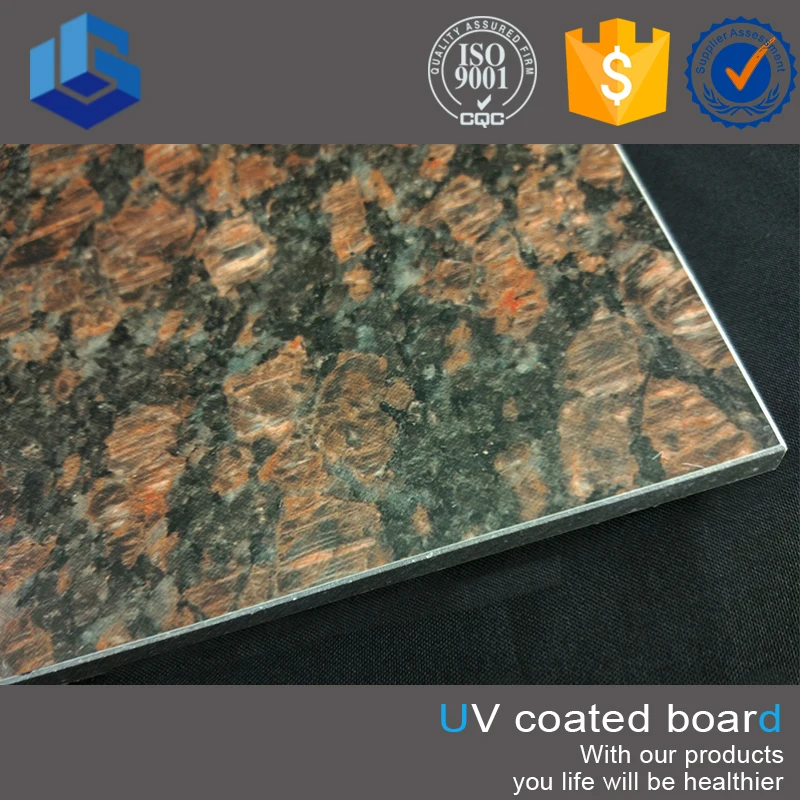 
Interior Wall Pvc Sheet Marble Uv Coated Fiber Cement Board 